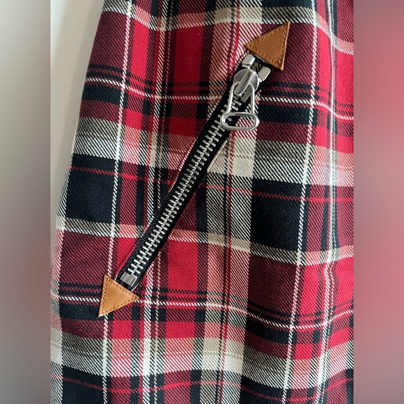 Rag & Bone - Leah Skirt - Red Multi -Plaid Zippered Mini Skirt Size 2 - Picture 3 of 13